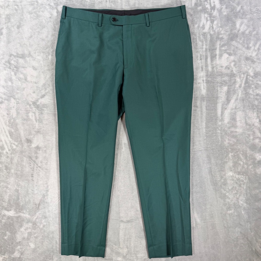 Indochino Wool Cashmere Dress Pants Mens Size 38x30 Green Trousers